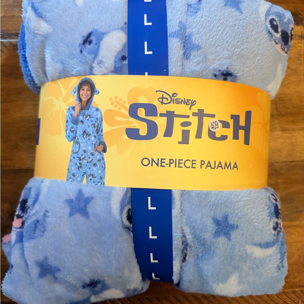 Disney Stitch One-Piece Pajama size Large